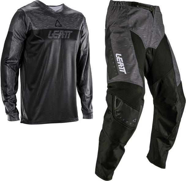 Leatt Offroad-Anzug Jacke und Hose Junior Mini Ride Kit 3.5 Stealth Schwarz Grau (Jungen, 110)