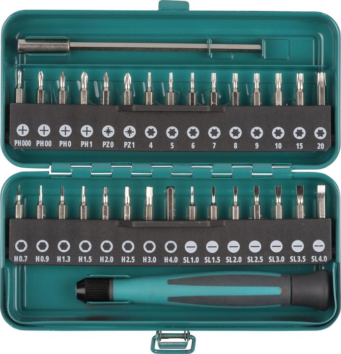 Actual product image wolfcraft wolfcraft 1 Micro Bit Box Solid 32 pcs. (Cross Phillips PH M1, Hexagon socket TX M5, Cross Phillips PH M0, Cross Pozidriv PZ M1, Hexagon socket TX M10, Hexagon socket TX M15, Hexagon socket TX M20, Phillips PH M000 cross, Cross Phillips PH M00, Cross Pozidriv PZ M0, Hexagon socket TX M4, Hexagon socket TX M6, Hexagon socket TX M7)