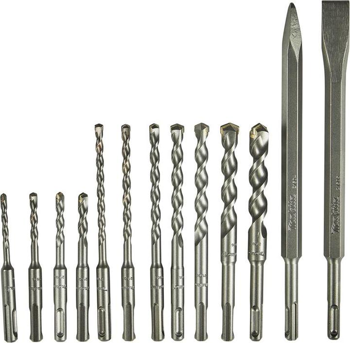 Produktbild Makita SDS-Plus Bohrer Meissel-Set 13-teilig D-20111 (5, 6, 7, 8, 10, 12, 14, 16 Millimeter)