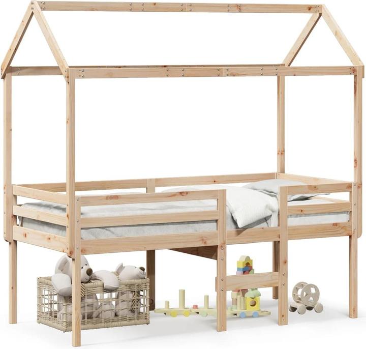 Produktbild vidaXL Hochbett mit Dach (75 x 190 cm)