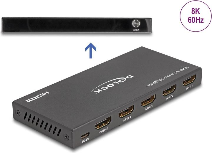 Produktbild Delock HDMI Switch 4 x HDMI in zu 1 x HD