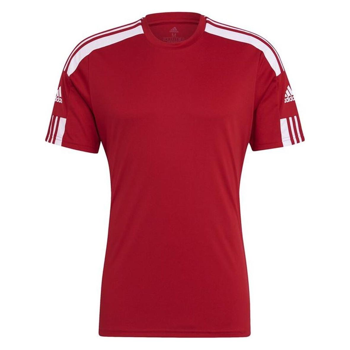 Adidas, Mannen, Sportief Shirt, Squadra 21 Trui Korte Mouw (Xl), Rood, Xl