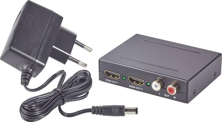 Produktbild SpeaKa Professional 2 Port HDMI Audio Extraktor mit Toslink und Cinch Audio (R/L) (Extractor)