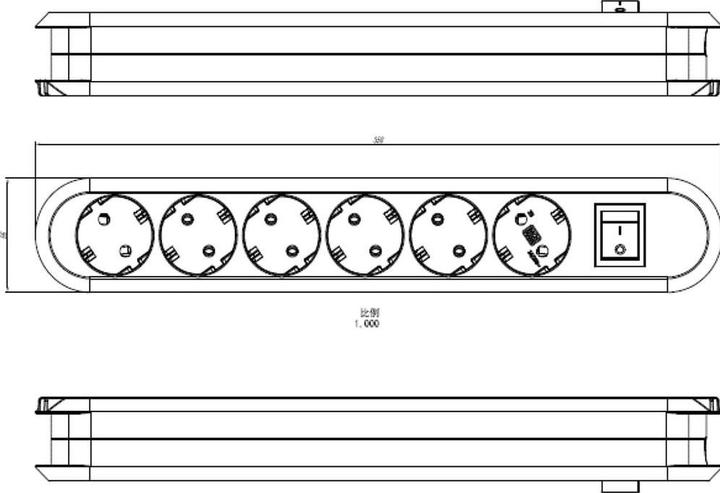 Image du produit Bachmann Smart Verlängerungsschnur (6x, CEE 7/3, 5 m)