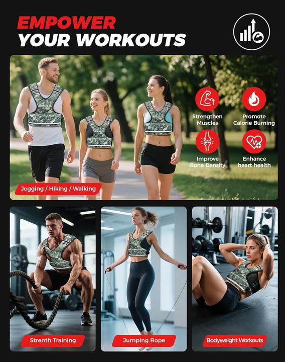 Produktbild Bagail Einstellbare Gewichtsweste für Krafttraining