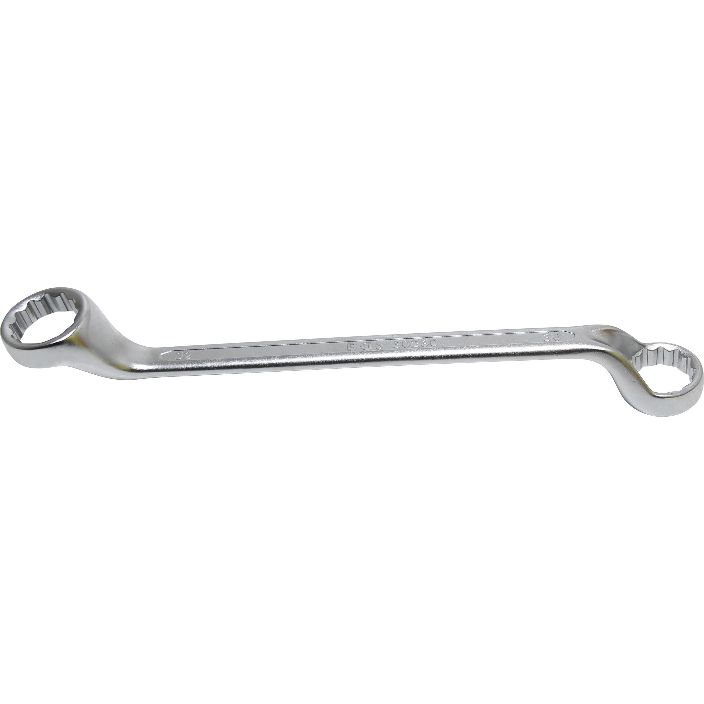 BGS, Schraubenschlüssel, Doppel-Ringschlüssel tief gekröpft SW 30 x 32 mm (32 mm, 30 mm)