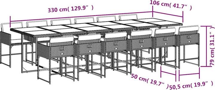 Produktbild vidaXL Garten Essgruppe