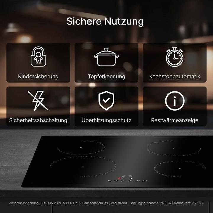 Produktbild Bomann BOMA Induktionskochfeld (59 cm, Glaskeramik Kochfeld, Induktionskochfeld)
