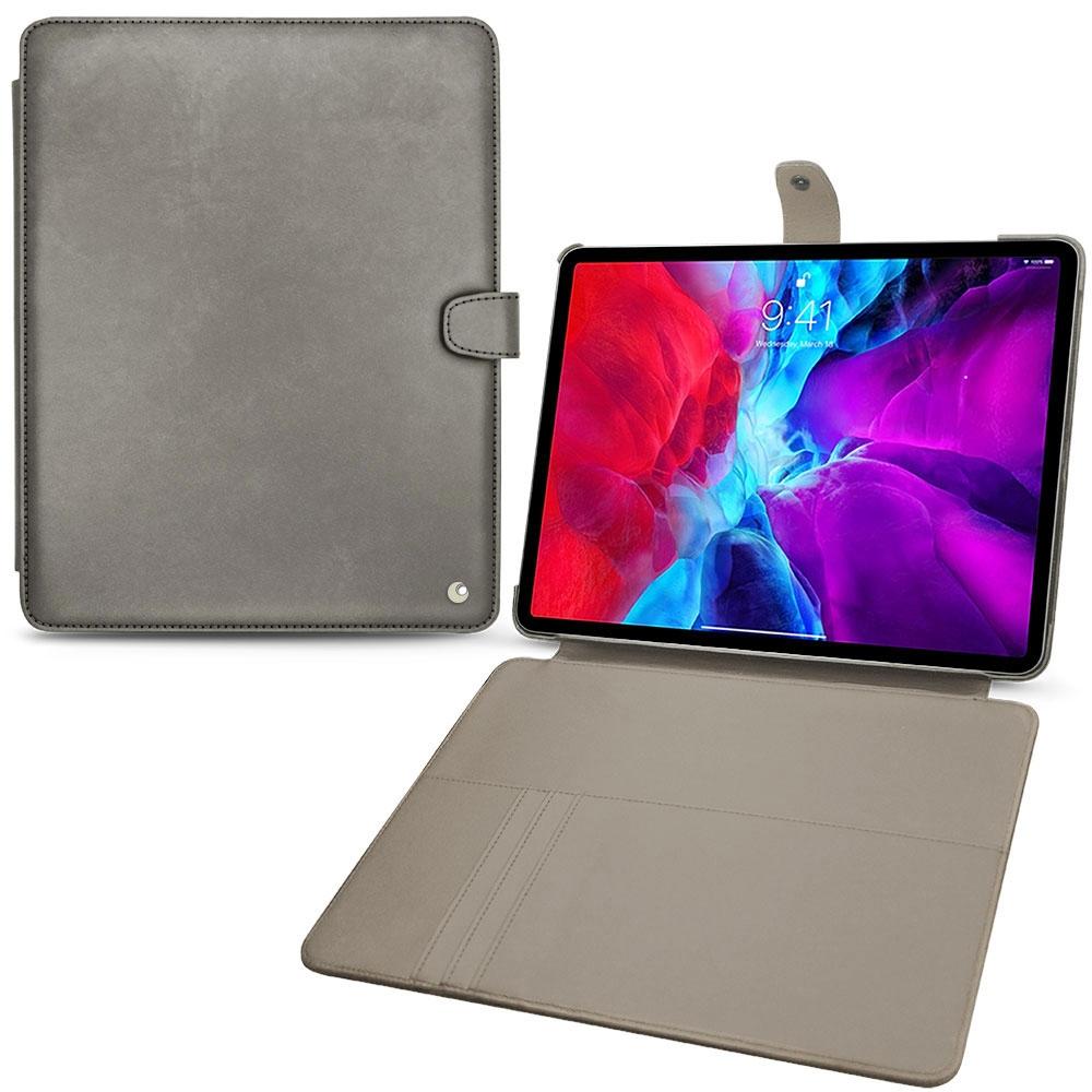 Noreve Lederschutzhülle Wallet (iPad Pro 12.9 2020 (4. Gen)), Tablet Hülle, Grau