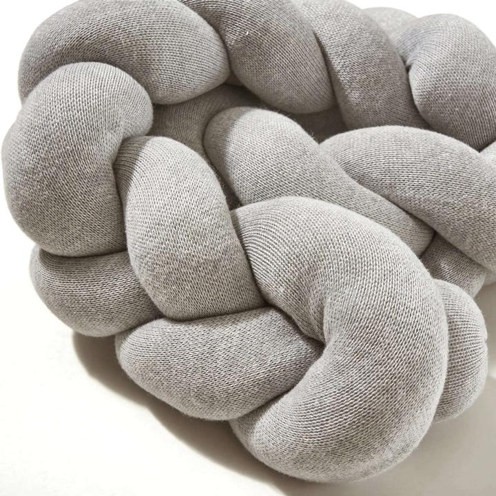 Actual product image nordic coast company Bed Snake Braided Knitted Grey XL