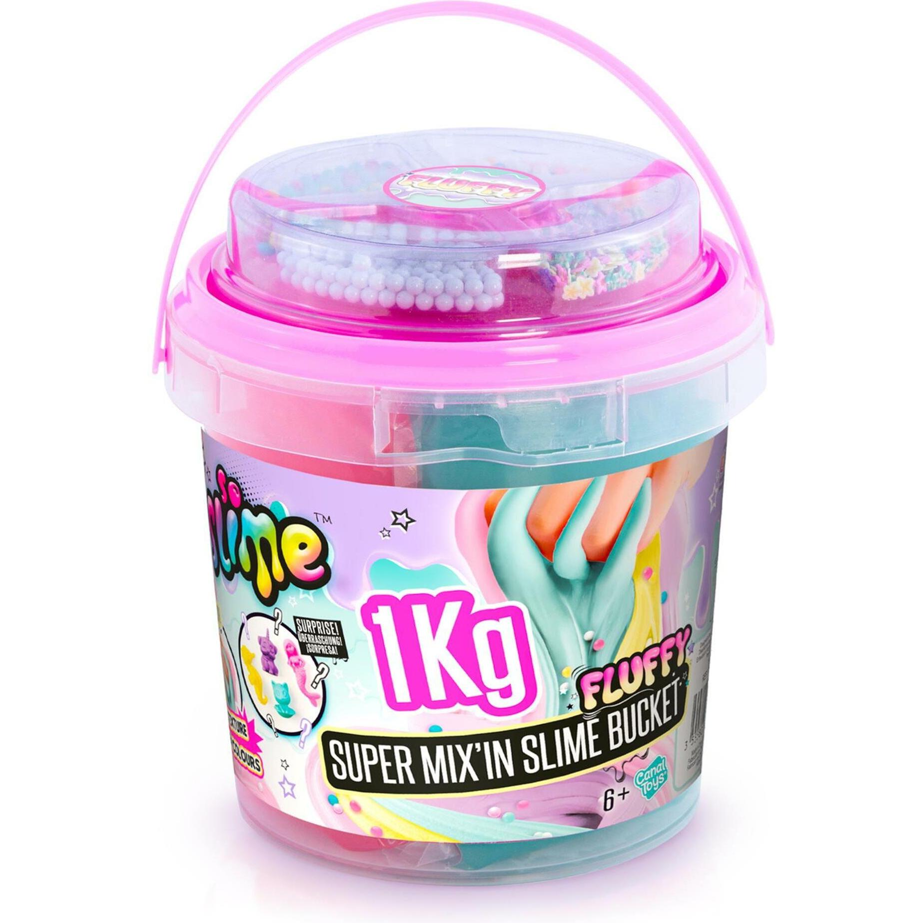 Canal Toys SSC148 Super Slime Mix' in Cube with SDO Decorations 1kg mix'in, Random Colours