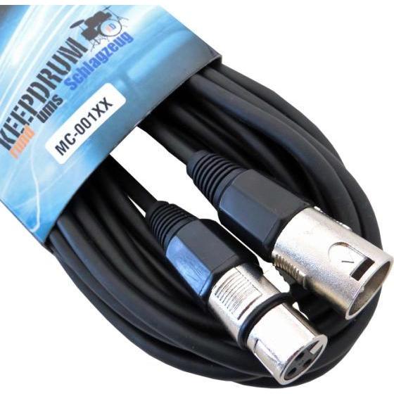 keepdrum 10m MC-001XX-10M Mikrofonkabel XLR 2 Stück (10 m), Audio Kabel