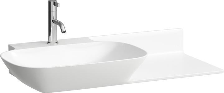 Laufen INO washbasin, 1 tap hole, without overflow, ceramic shelf right, 900x450mm, H813302 (450 mm, 900 mm)