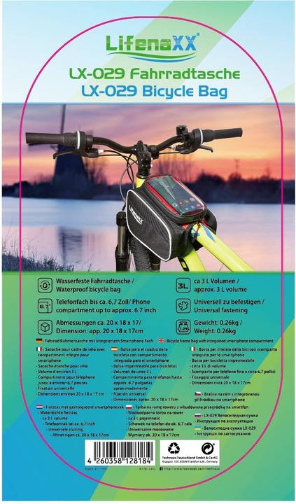 Actual product image Technaxx LIFENAXX BIKE BAG LX-029 (3 l, Frame bag)