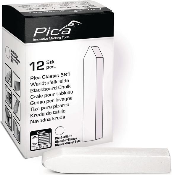 Produktbild Pica Tafelkreide Classic weiss L90xB12xH12mm (12 x)