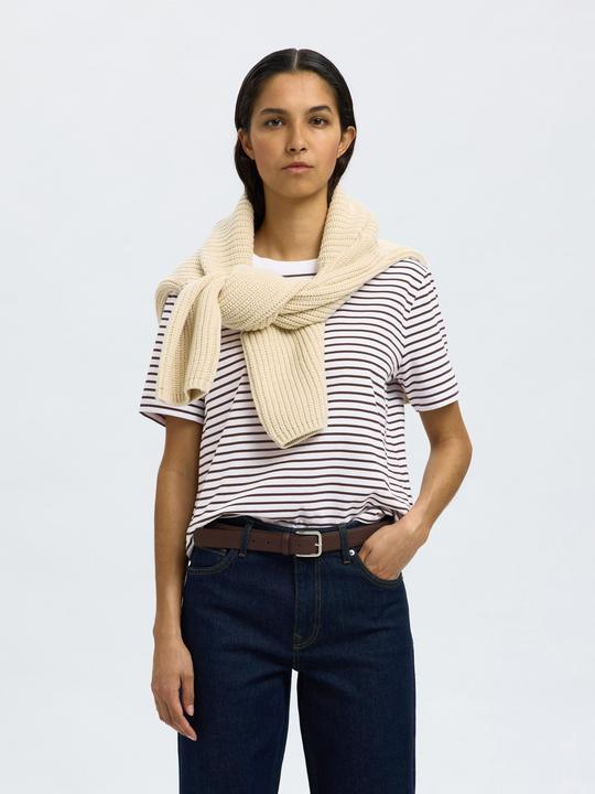 Actual product image Selected Femme Slfessential Ss Striped Boxy Tee Noos (XL)