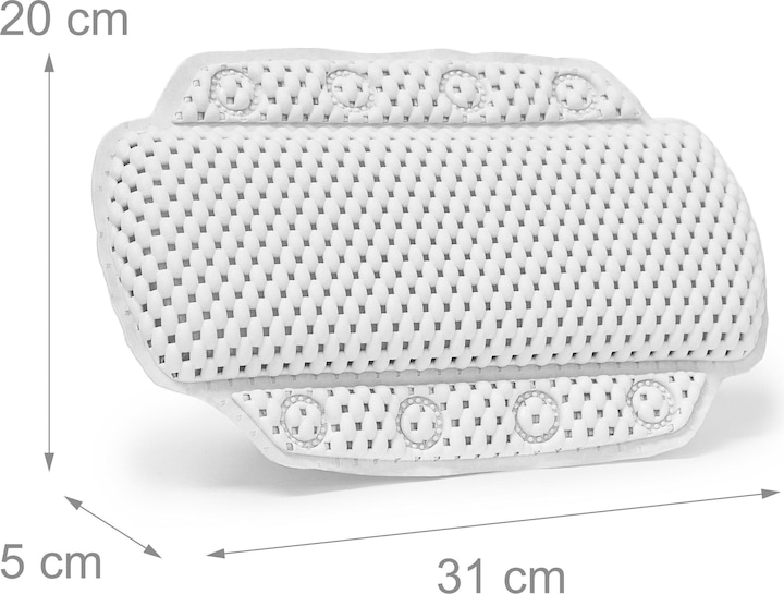 Immagine prodotto Relaxdays Cuscino per il collo Vasca da bagno (30 x 20 cm)