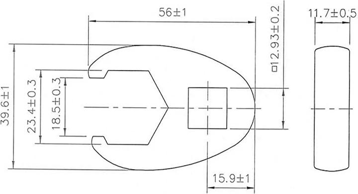 Image du produit BGS Clé col de cygne 12,5 mm (1/2) 23 mm (23 mm)