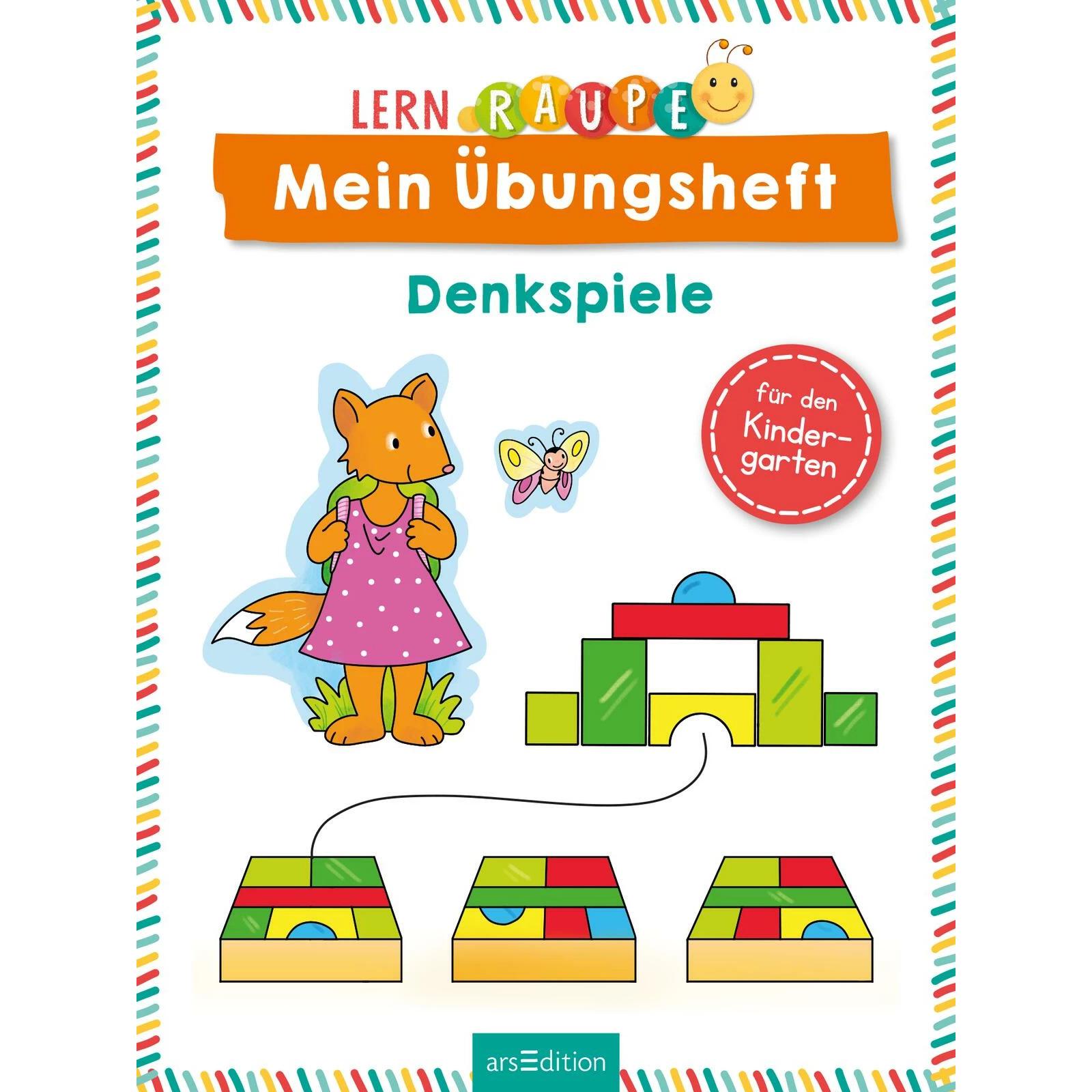 Ars Edition Lernraupe – Mein Übungsheft – Denkspiele (Deutsch)