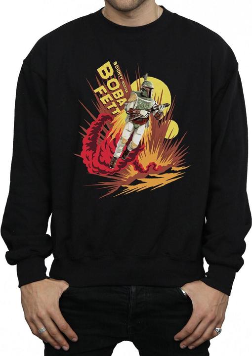 Actual product image Star Wars Mens Boba Fett Rocket Powered Sweatshirt (L)
