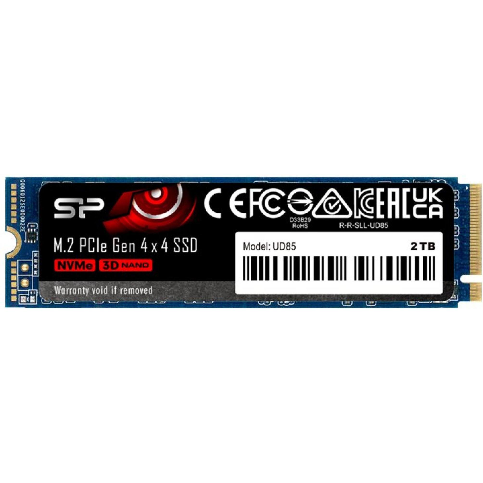Silicon Power SSD 250GB PCI-E UD85 Gen 4x4 NVMe (250 GB, M.2 2280), SSD