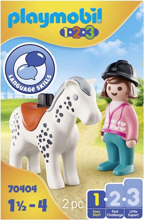 Produktbild Playmobil Reiterin mit Pferd (70404, Playmobil 1.2.3)