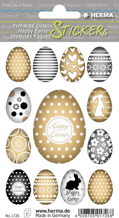 Herma Sticker gouden paaseieren (39 x, 1 x 9 x 16 cm)