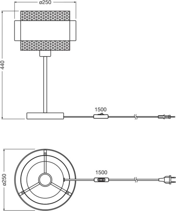 Immagine prodotto Osram Tischleuchte Decor Hornet Table 1XE27 Black 4058075847903 (E27)