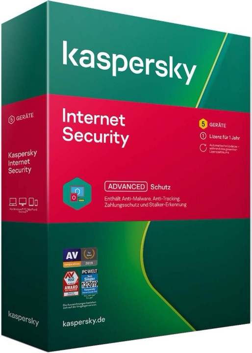 Kaspersky Internet Security 2020 (5 Utilisateur, 12 mois)
