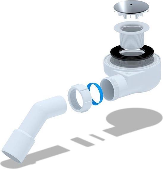 Image du produit Ani Plast Siphon Bas Pour Receveur De Douche 50mm Chrome (Ensemble de drainage)