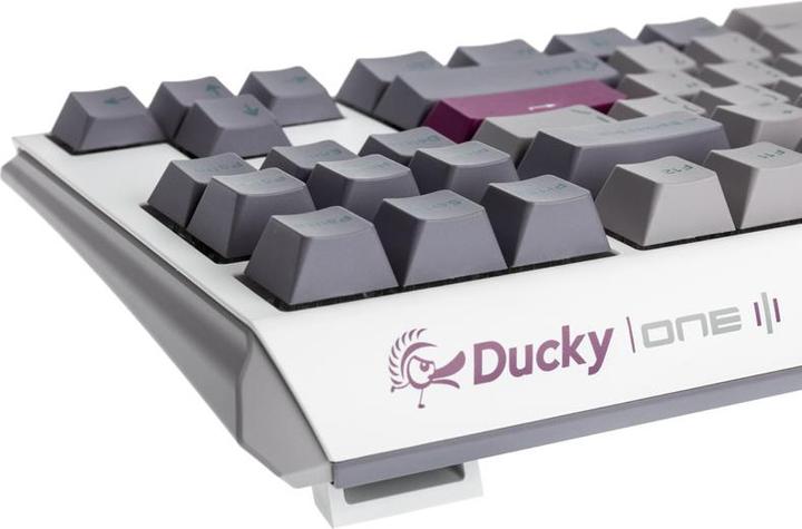 Actual product image Ducky One 3 Mist Grey TKL Gaming Keyboard, RGB LED - MX-Silent-Red (US) (US, Cable)