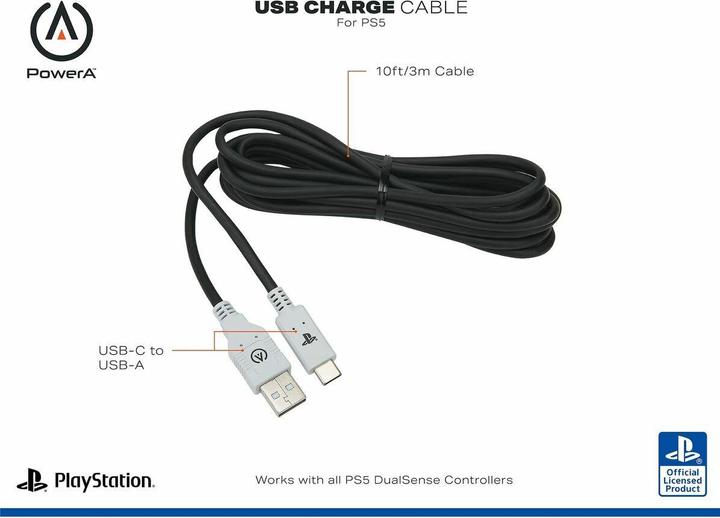 Produktbild PowerA Off. Lic.USB-C Charge Cable (PS5)