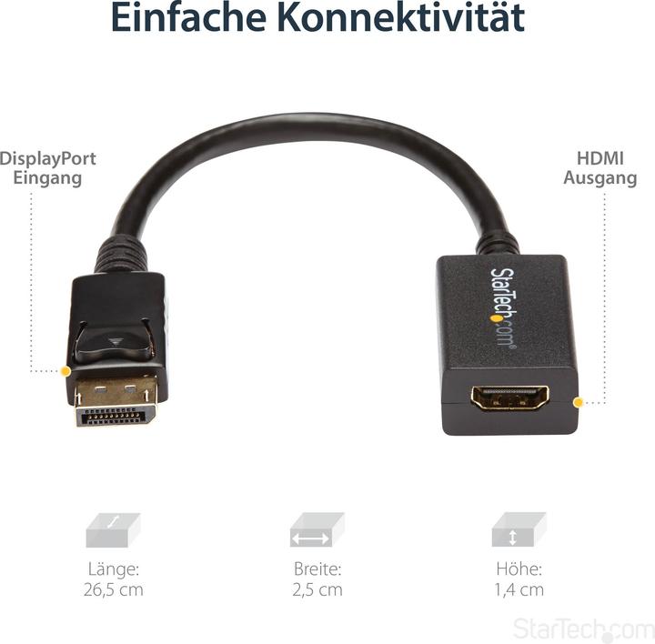 Productafbeelding StarTech DisplayPort naar HDMI Video Adapter / Converter (HDMI, 26.50 cm)