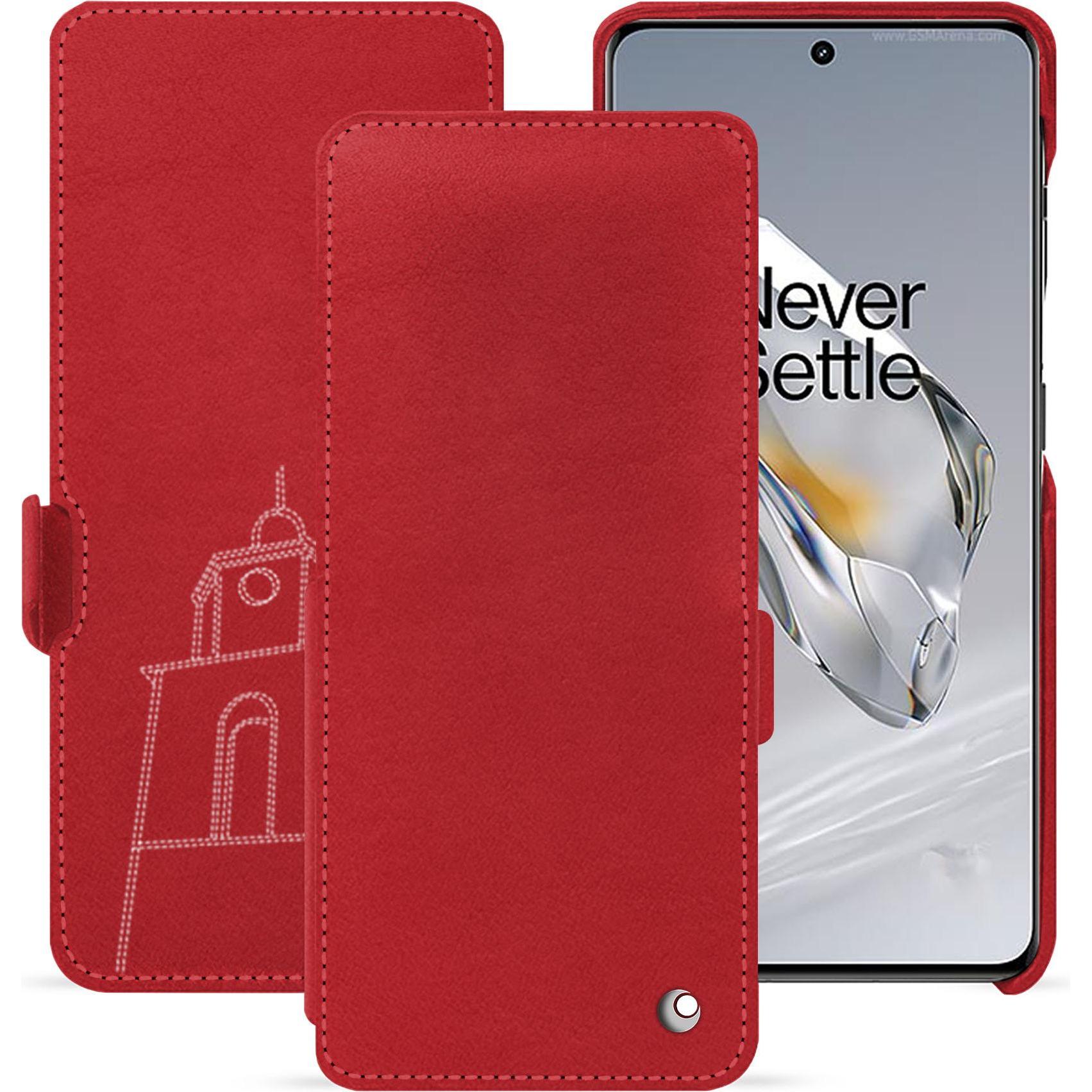 Noreve Lederschutzhülle horizontal (OnePlus 11), Smartphone Hülle, Rot