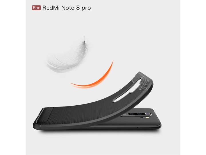 Actual product image Screenguard Xiaomi Redmi Note 8 Pro Cover Carbon Brushed Soft TPU (Xiaomi Redmi Note 8 Pro)