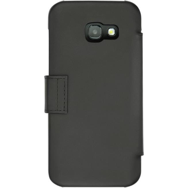 Noreve Lederschutzhülle Wallet (Samsung Galaxy A5 (2017)), Smartphone Hülle, Schwarz