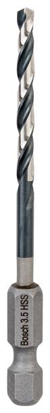 Actual product image Bosch Professional Zubehör HSS twist drill with hexagonal shank. 3.5 x 39 x 79 mm. Pack of 1 (3.5 millimetres)