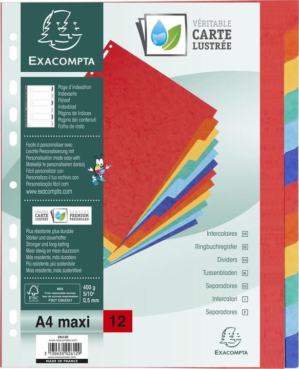 Produktbild Exacompta Blanko-Register - Karton