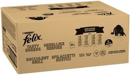 Actual product image Felix Tasty Shreds Mix (Adult, 80 pcs., 6400 g)