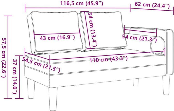 Actual product image vidaXL Natanaele (2 person sofa)