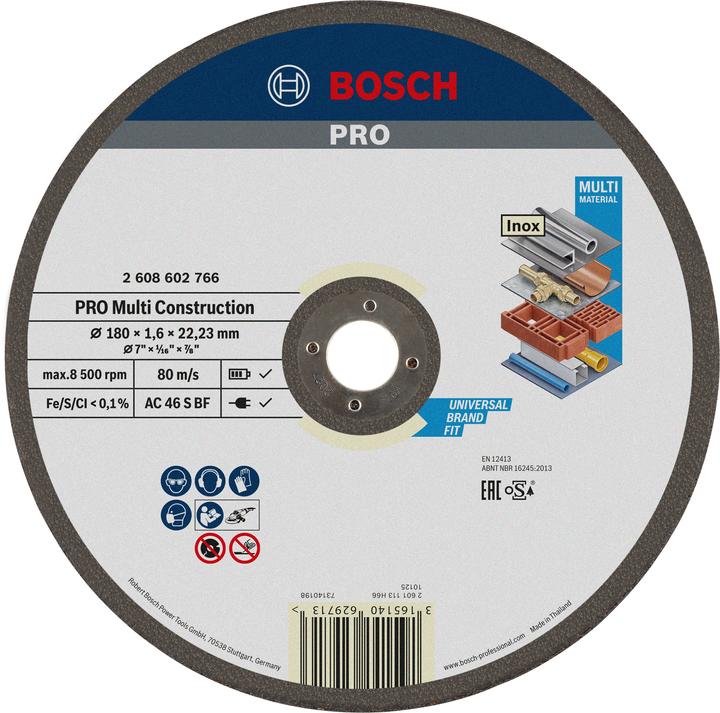 Actual product image Bosch Professional Zubehör PRO Multi material cutting disc, 180 x 1.6 x 22.23 mm