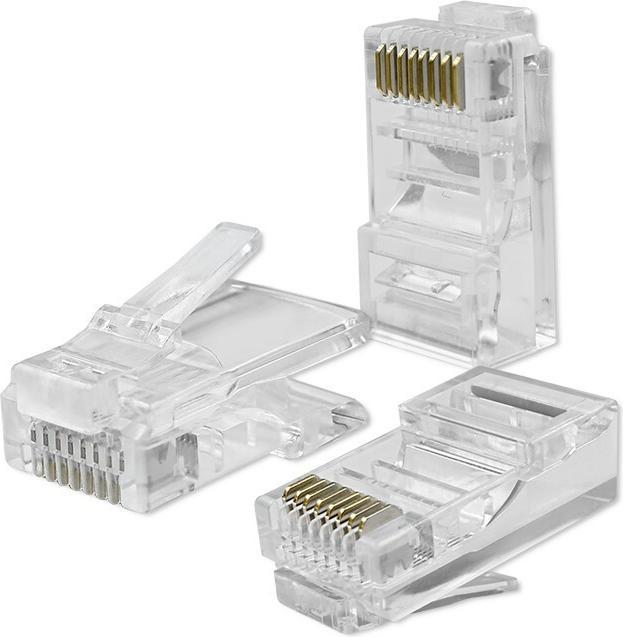 Image du produit Qoltec RJ45 Modularstecker CAT5e, UTP, 100 Stück (Accessoires réseau)