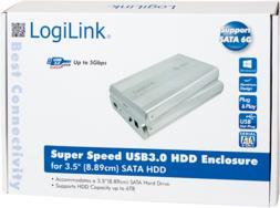 Image du produit LogiLink Boîtier pour disque dur 3.5" S-ATA USB 3.0 Alu, argenté (3.5")