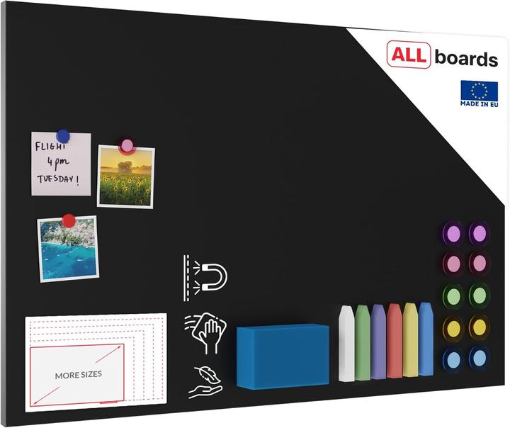 Produktbild Allboards Kreidetafel 90,0 x 60,0 cm schwarz (90 x 60 cm)