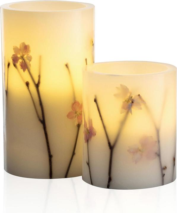 Pauleen LED Wachskerze Shiny Blossom 2er Set (2x)