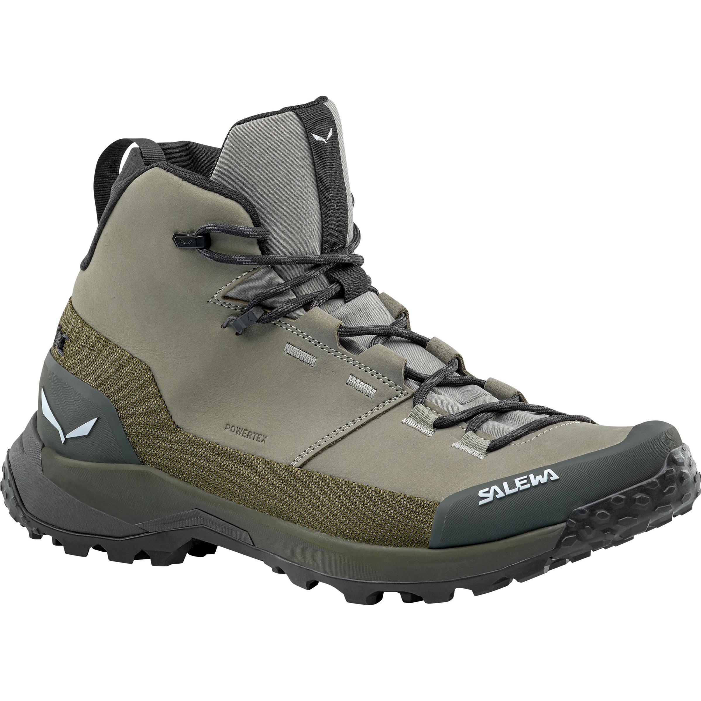 Salewa, Herren, Wanderschuhe, Puez Leather Mid PTX (46), Grau