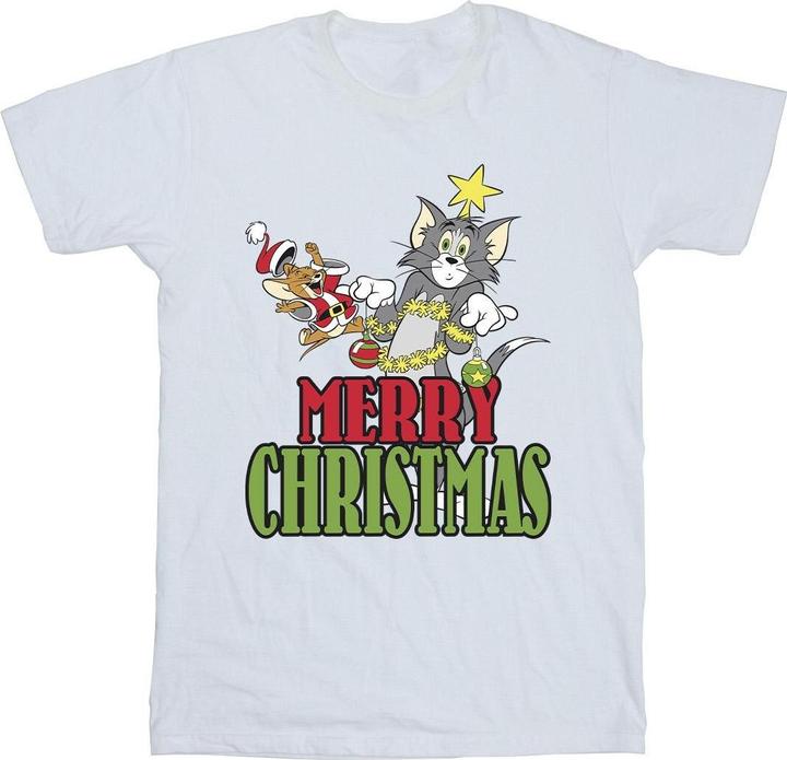 Immagine prodotto Tom & Jerry Merry Christmas Baubles Maglietta Ragazzi (140, 146)