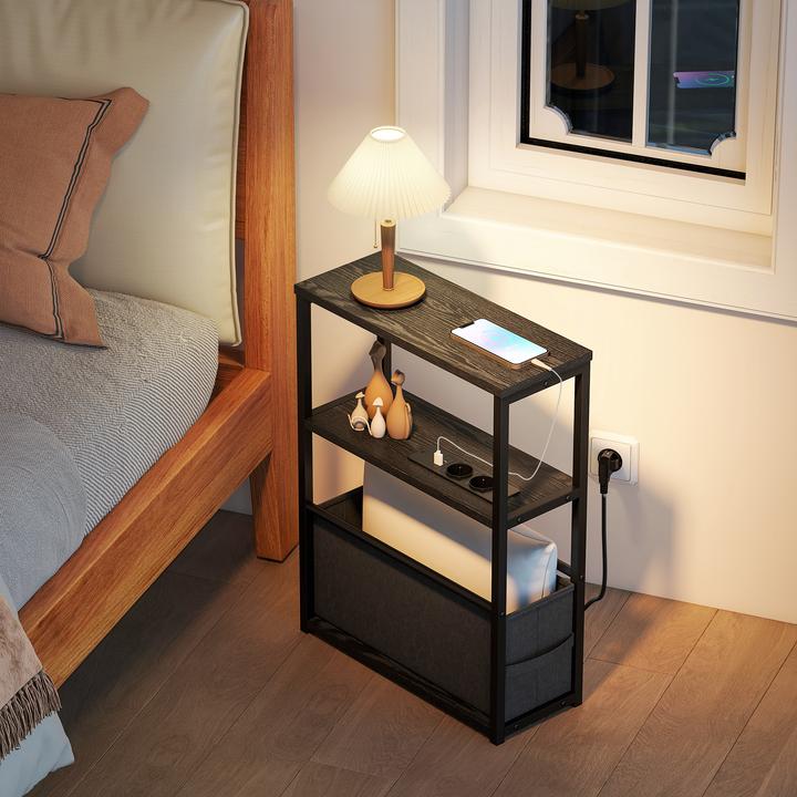 Image du produit Homcom Beistelltisch MDF, Stahl Schwarz