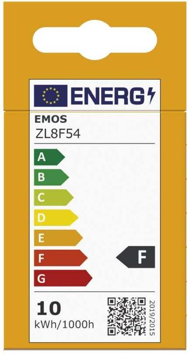 Energy Label Emos LED Bulb Basic MR16 white/ GU10 / 10 W (72W) / 1000 lm / Cool White (GU10, 1000 lm, 1x)