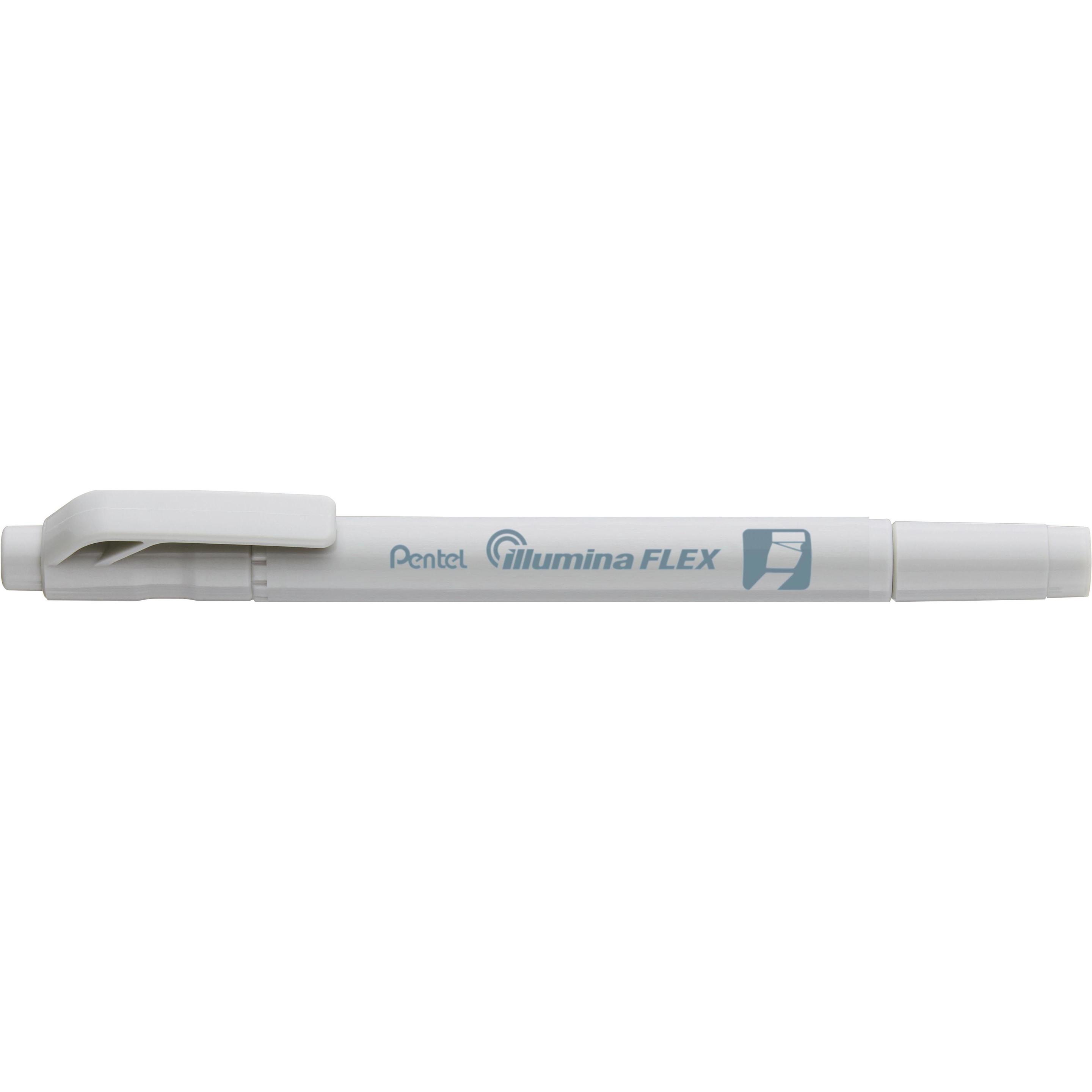 Thumbnail - Pentel, Marker, Papiermarker illumina FLEX 1.0-3.5 mm, Pastell Grau (Grau, 3.50 mm, 1 x)